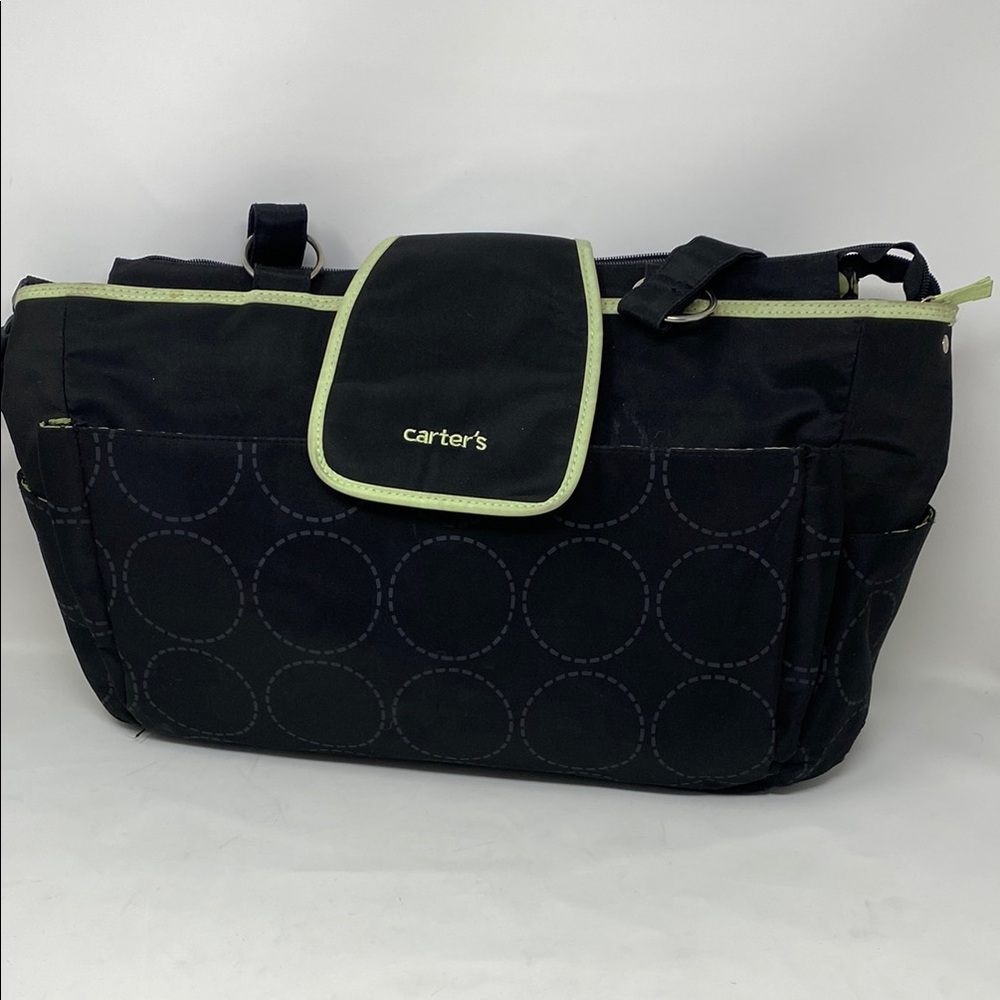 Carter's Black Bag with Green Trim